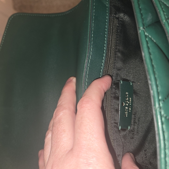 Green Quilted Leather Chain Bag - Picture 7 of 8